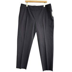 CROWN & IVY Women's 20W Ashley Pants Black Slim‎ Fit Ankle Length NWT Workwear